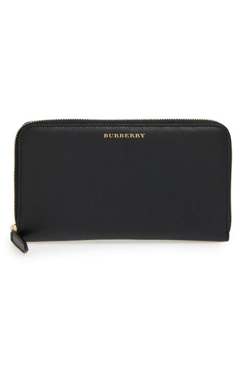 burberry leather zipper wallet|Burberry wallet with id window.